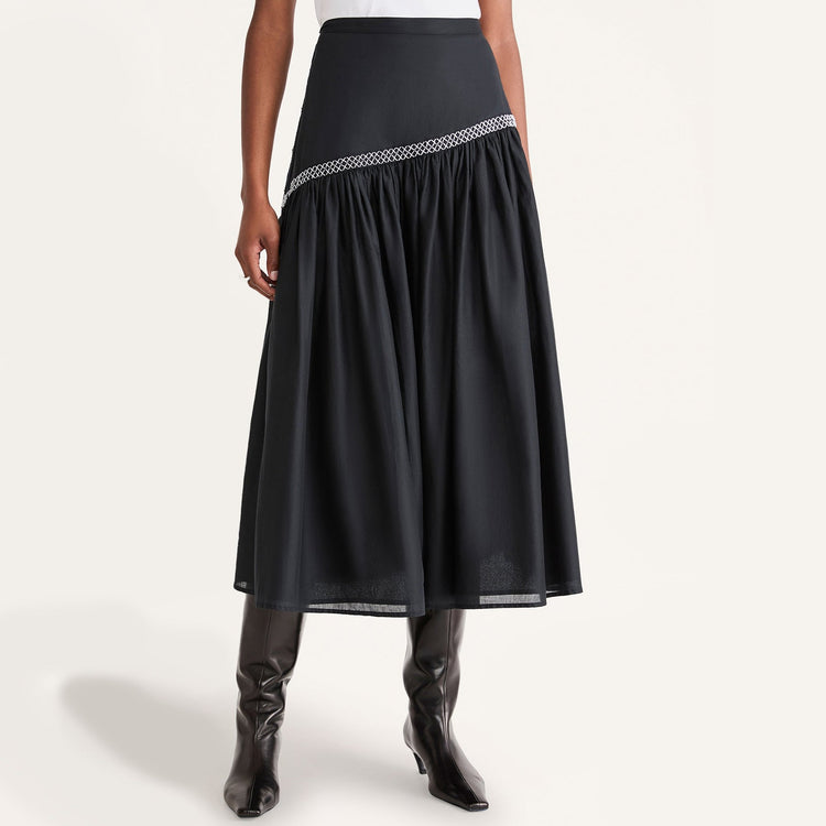 Elinga Voile Skirt in Black