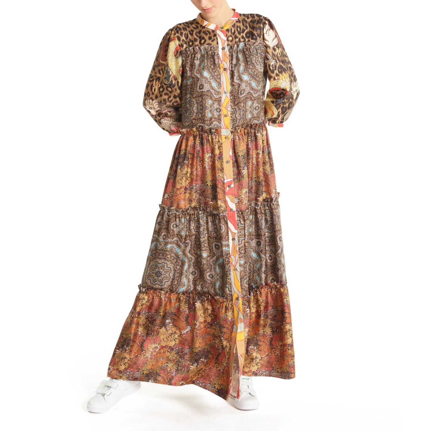 Flore Printed Silk Dress
